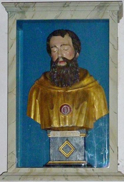 Saint Hervé, ermite breton, représentation ancienne