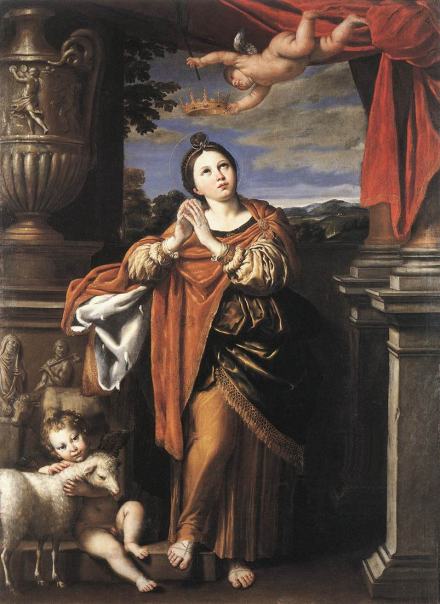 Sainte Agnès de Rome, représentation ancienne
