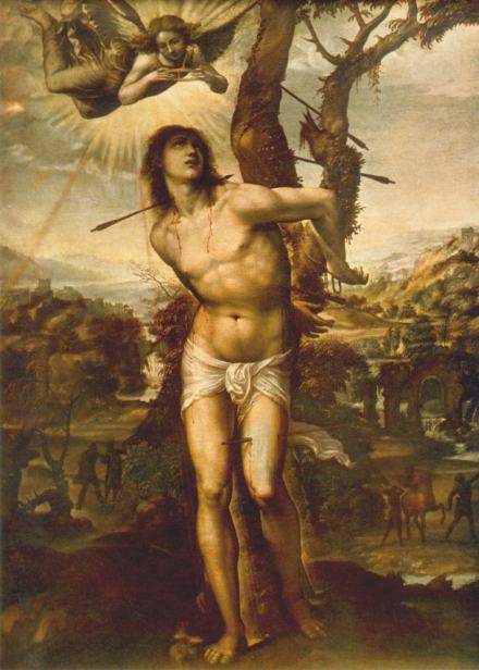Saint Sébastien, représentation ancienne